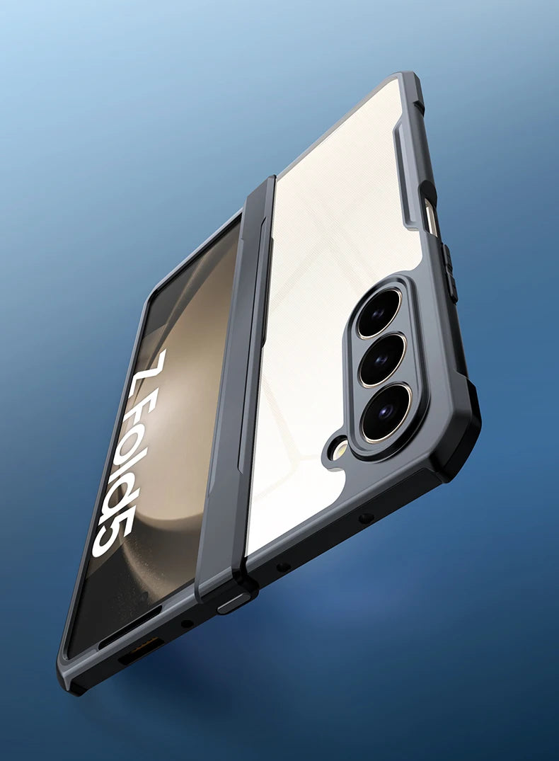 Xundd For Samsung Galaxy Z Fold 3 4 5 6 Fold 7 Foldable Case Airbag Anti-drop Camera Protect Acrylic&TPU Cover For 폴드5 케이스