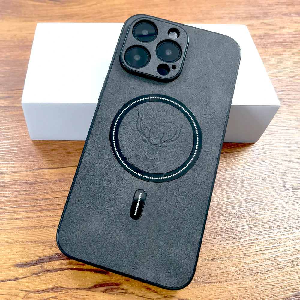 Luxury Leather Case For iPhone 17 16E 16 15 14 13 12 11 Pro Max Plus 15Pro 14Pro 13Pro 16ProMax Magsafe Wireless Charge Cover