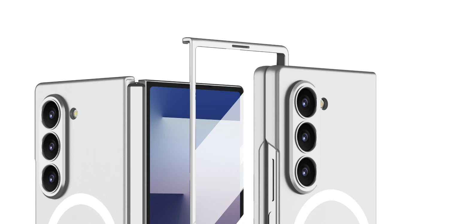 Magnetic Wireless Charging Phone Case For Samsung Galaxy Z Fold 7 6 5 Ultra-thin With Glass Film Z Fold7 Fold6 Protective Cover