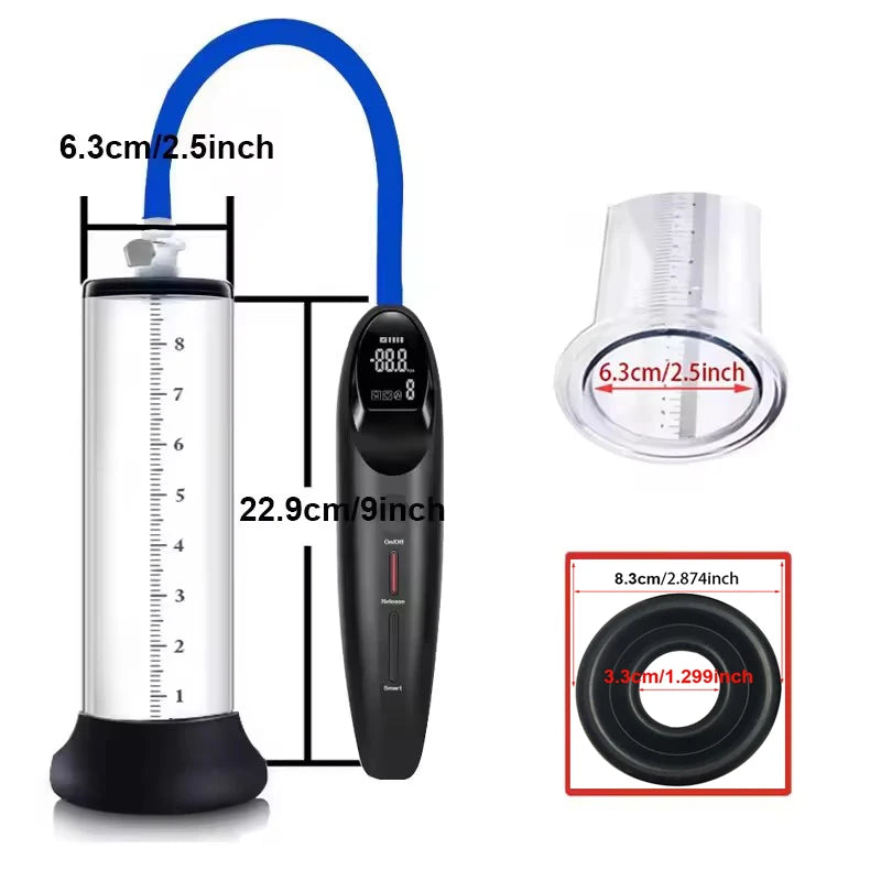 Electric Acrylic Penis Pump Vacuum Pump For Penis Male Penis Enlargement Pump  Penile Training Extender Cock Dick Pump For Men