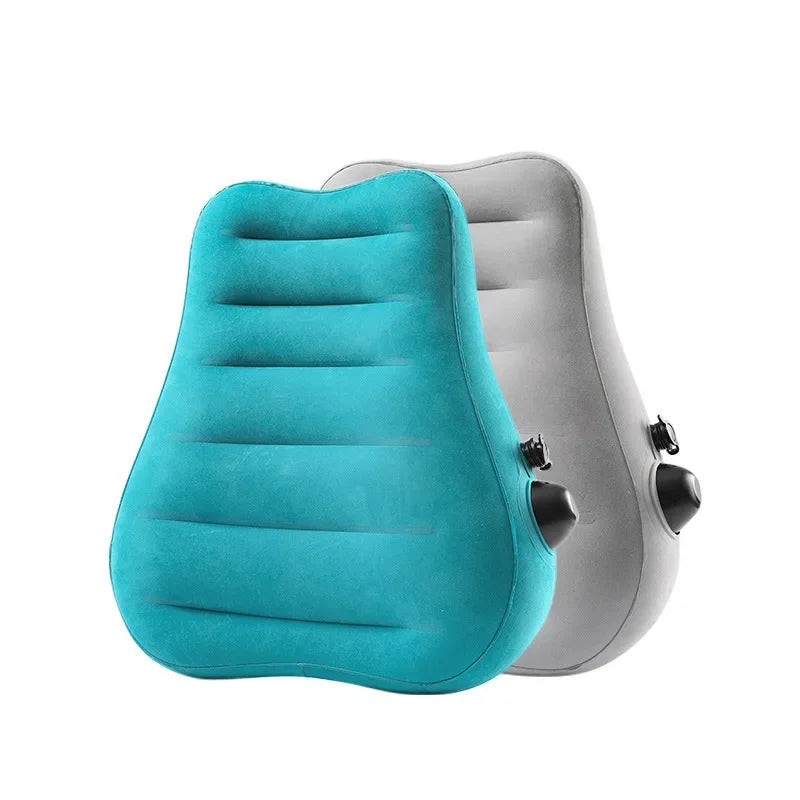 Ergonomic Inflatable Lumbar Support Pillow - Press Type Cushion, Enhances Back Comfort for Long-distance Flights & Daily Use