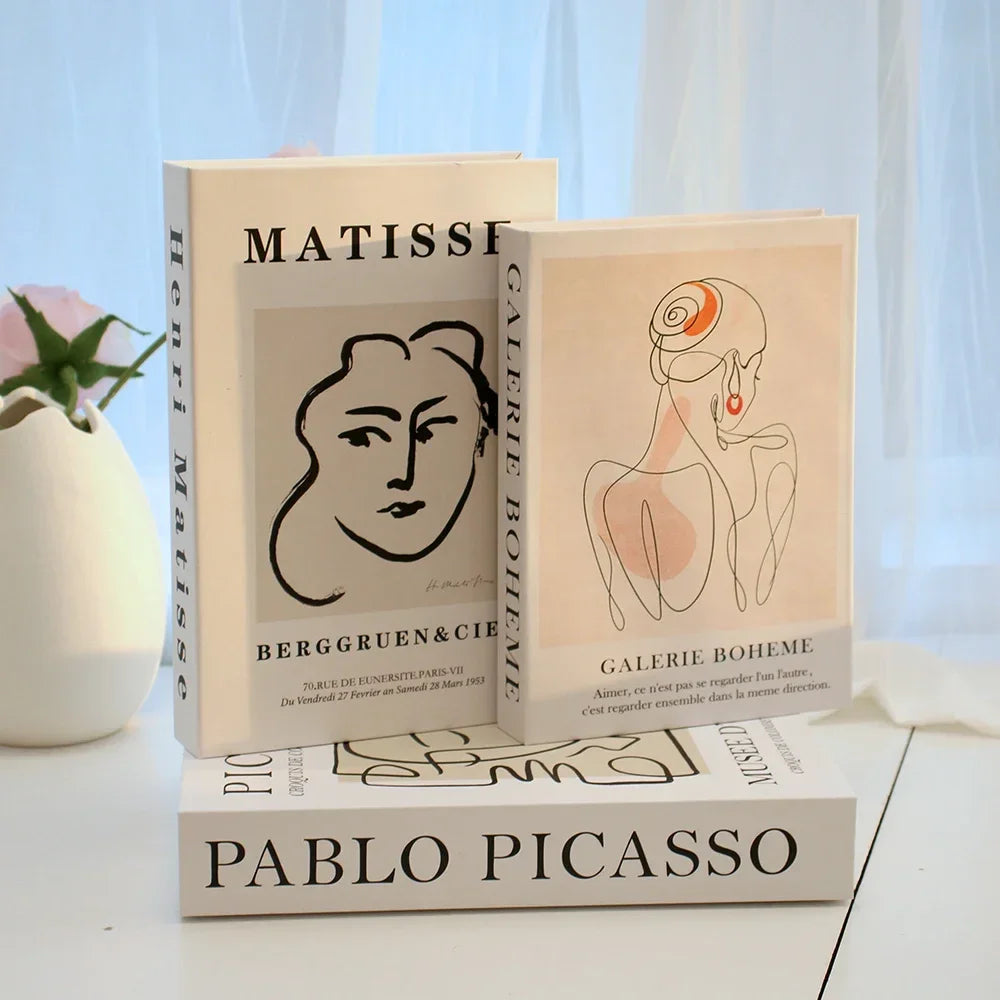 3Pcs Foldable Fashion Fake Books Living Room Decoration Designer Books Coffee Table Ornaments Club Hotel Room Villa Prop Books