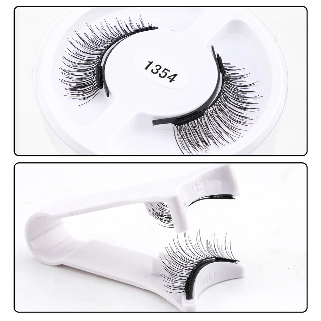 YSDO Upgrade Magnetic False Eyelashes 5 pair Set Eyelash Extension 3D Natural Lashes 3-Step Press On Fake Lash Handmade EyeLash