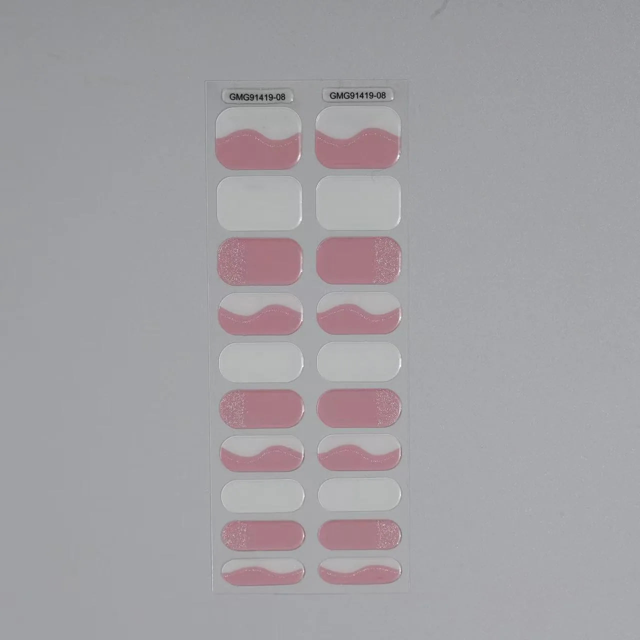 Semi-Cured Gel Nail Stickers Art Nail Decor Long-Lasting Solid Color Nail Strips UV Lamp Cured Manicure Gel Decal