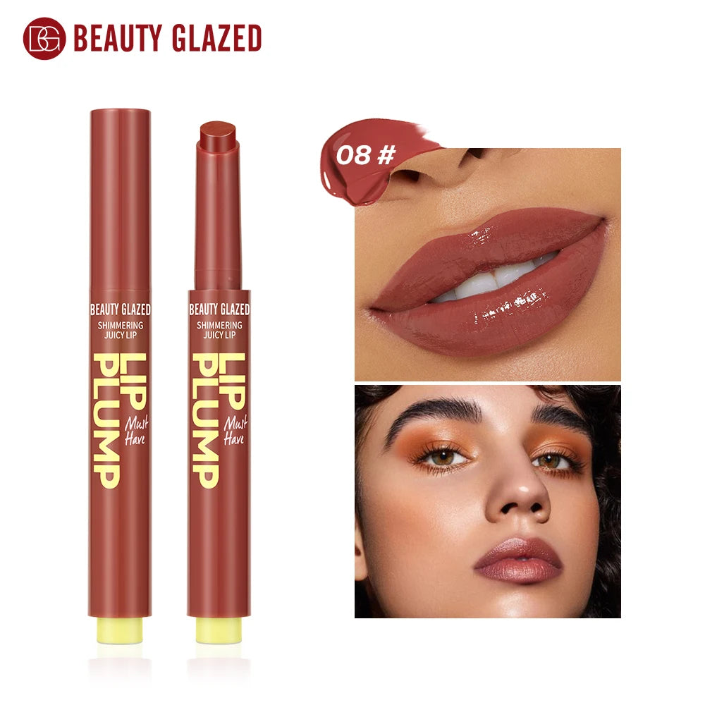 2 Pcs/Set Lip Combo Set Lipstick + Lip Liner Long Lasting Waterproof Easy To Apply Lipstick Set Glossy Lipstick Lip Makeup
