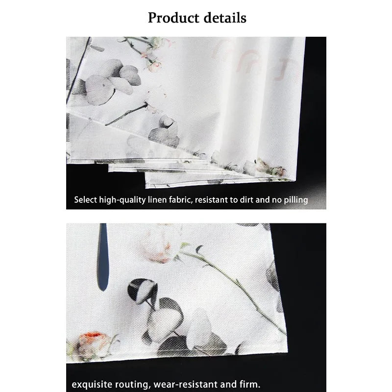 2pcs Spring Summer Placemats Spring Floral Watercolor Multicolor Placemats Decorative Linen Fabric Table Mat Dining Table Decor