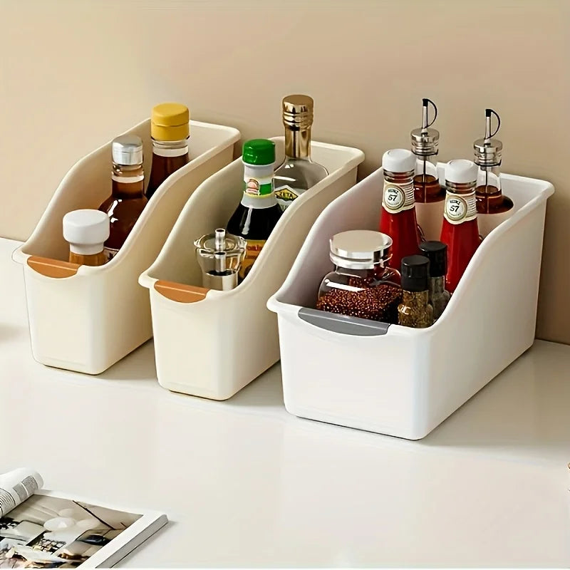 Plastic Multi-functional Storage Box Curved Design Ideal for Home Organization,suitable for Cleaning Products and Household Item