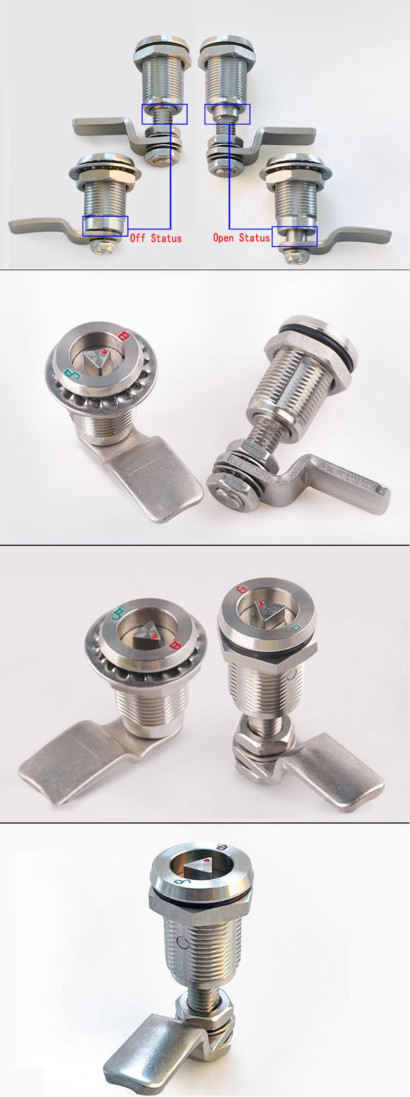 Stainless Steel Triangle Locker Telescopic Security Lock For Doors Triangle Electric Cabinet Dustbin Locks Pull Tongue Mailbox