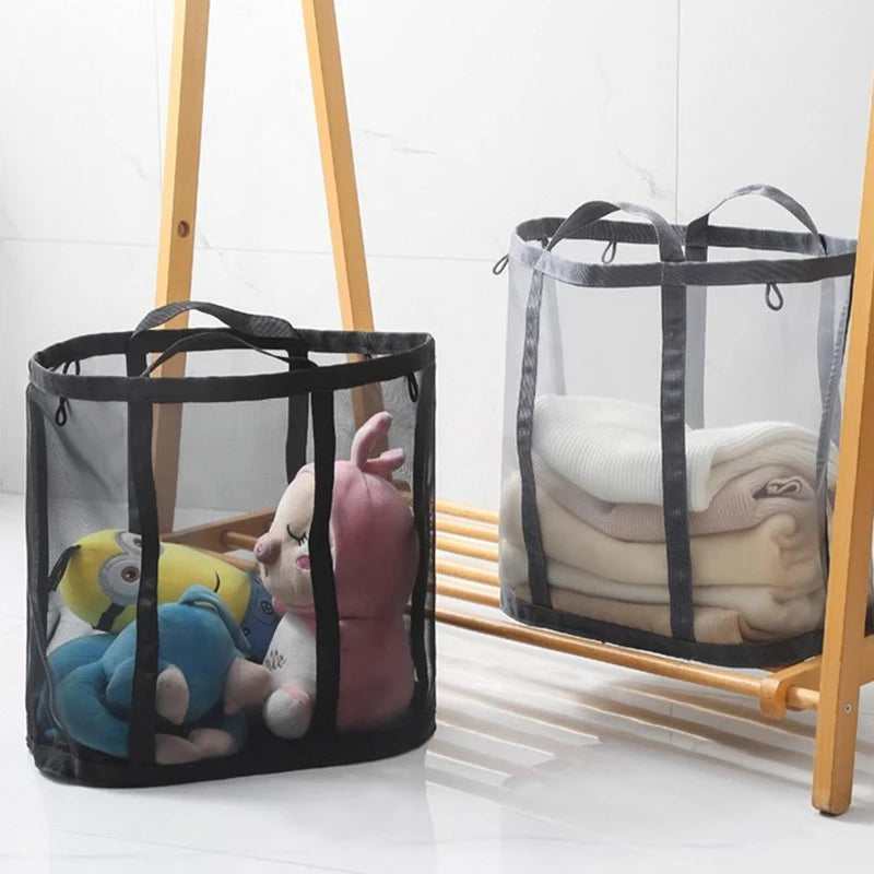 Collapsible Laundry Hamper with Reinforced Handle for Bathroom Clothes Basket Dirty Laundry Basket Home Organization Supplies