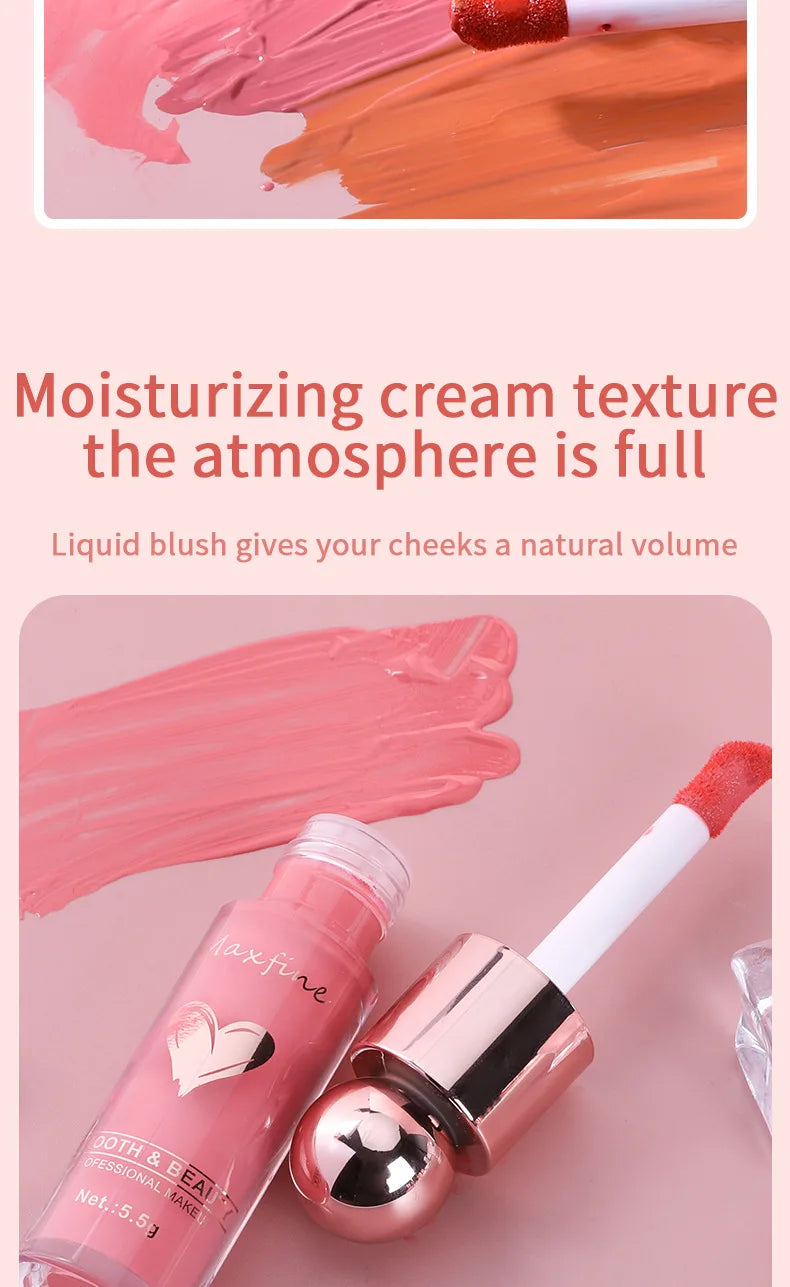 Highly Pigmented Matte Liquid Blush Long Lasting Non Fading Smooth Festival Stage Makeup Blush