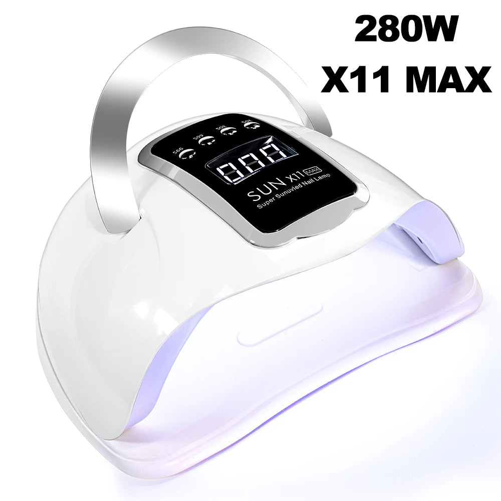 SUN X11 MAX Professional Nail Drying Lamp for Manicure 280W Nails Gel Polish Drying Machine with Auto Sensor UV LED Nail Lamp