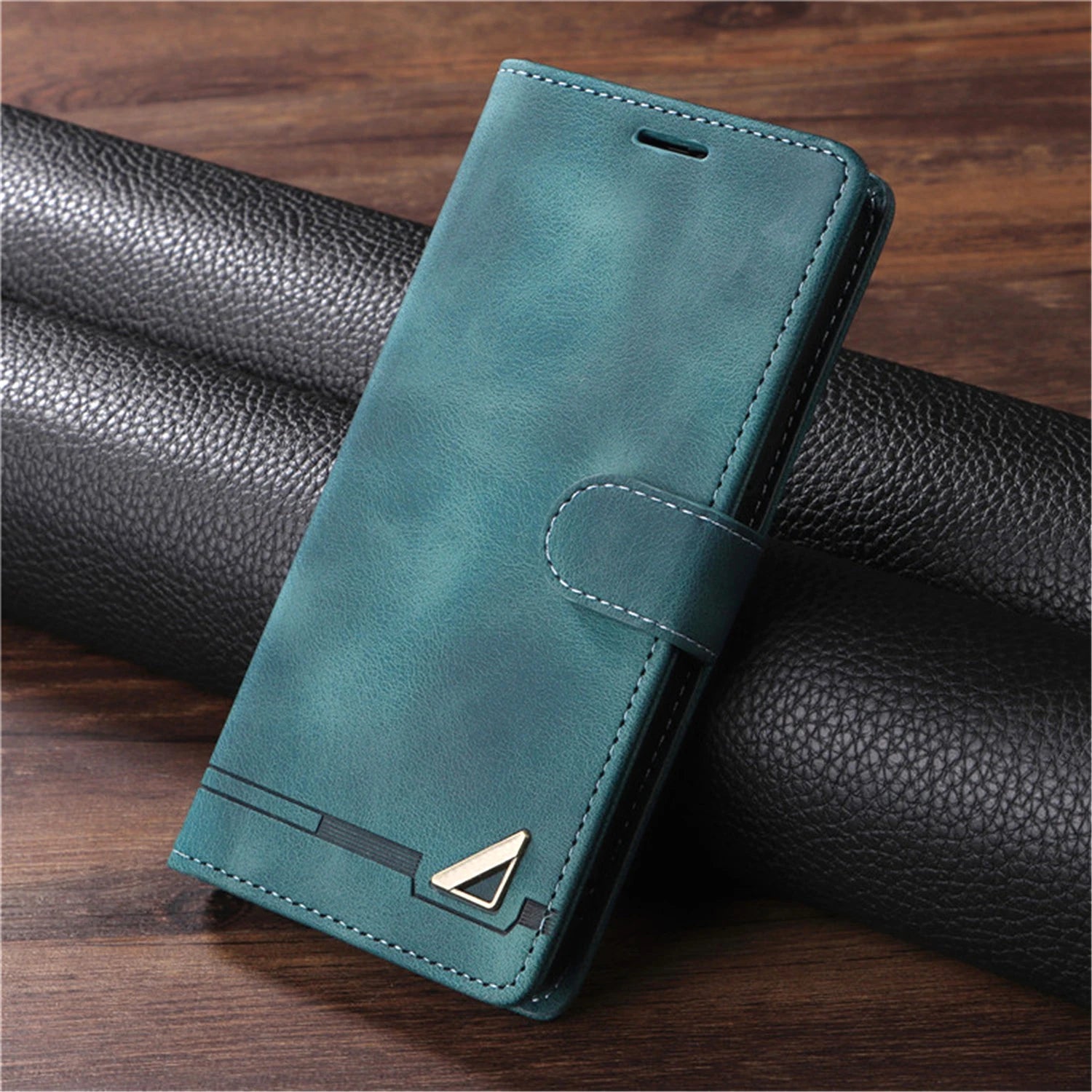 Business Leather Flip Phone Case For iPhone Air 17 16 Pro 15 14 Plus 13 Pro Max 11 12 XR X XS Max Luxury Wallet Bracket Cover