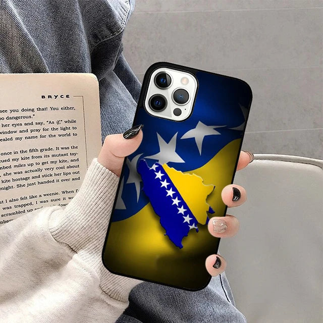 Bosnia and Herzegovina Flag Mobile Case For iPhone 17 Air 16 15 12 Pro Max 13 11 14 Pro Max Max SE2020 Plus Phone Cover