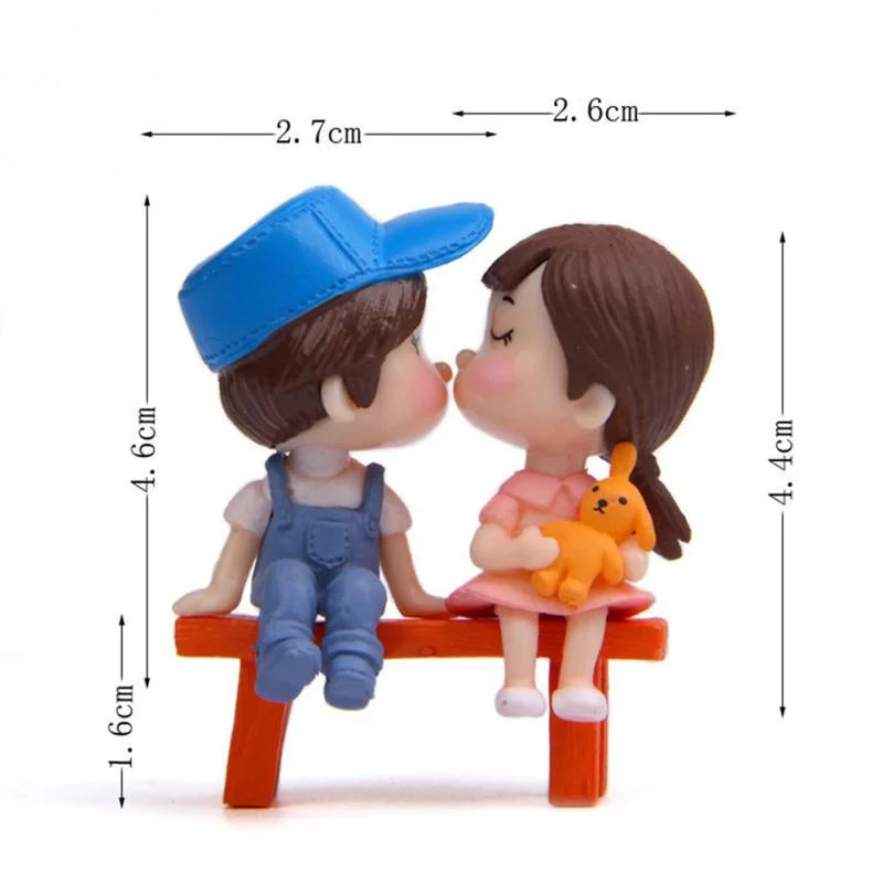 1Pc Mini Stool Couples Dolls Fairy Garden Miniatures Decor DIY Micro Display