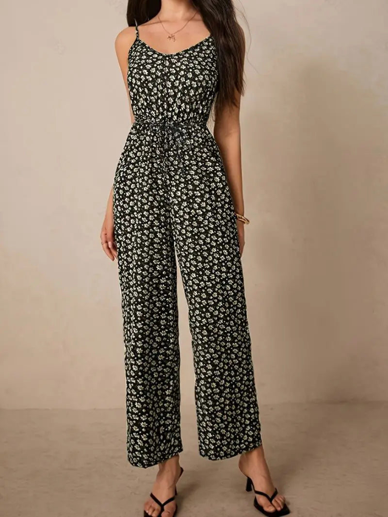 Summer Fashion New Hot Sale Women's Fresh Cross-Border Exclusive Printed Jumpsuit Women's Clothing