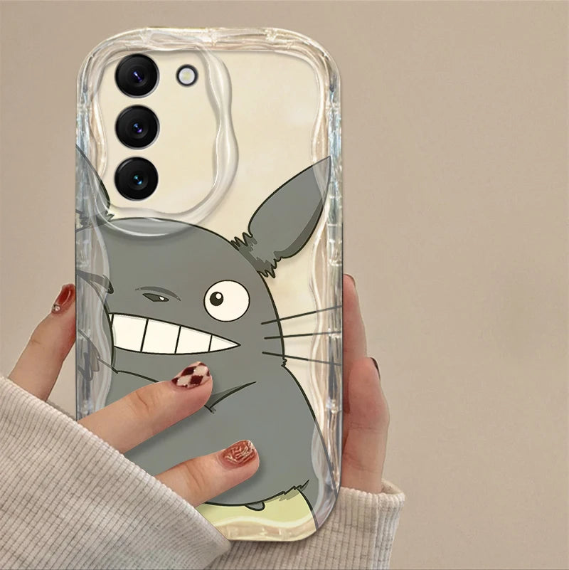 T-Totoros Wave Case for Samsung Galaxy A53 A50 A50S A36 A35 A34 A32 A30 A26 A25 A24 A20 A16 A15 A06 A05S A05 M55 M54 5G Cover