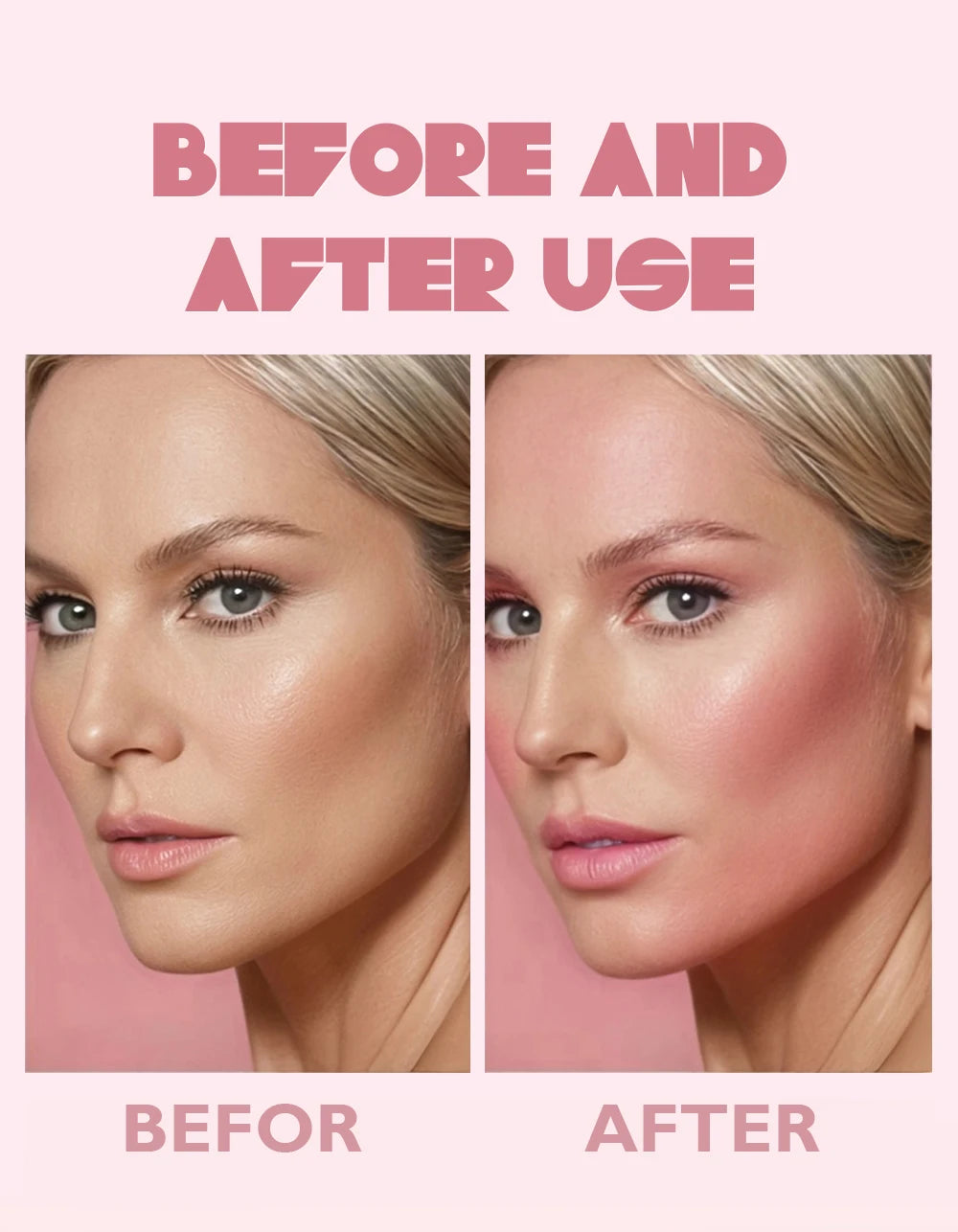 Waterproof Heart Shaped Cream Blush Long Lasting Silky Smooth Mirror Finish Lip Cheek Contour Brighten Tipsy Makeup