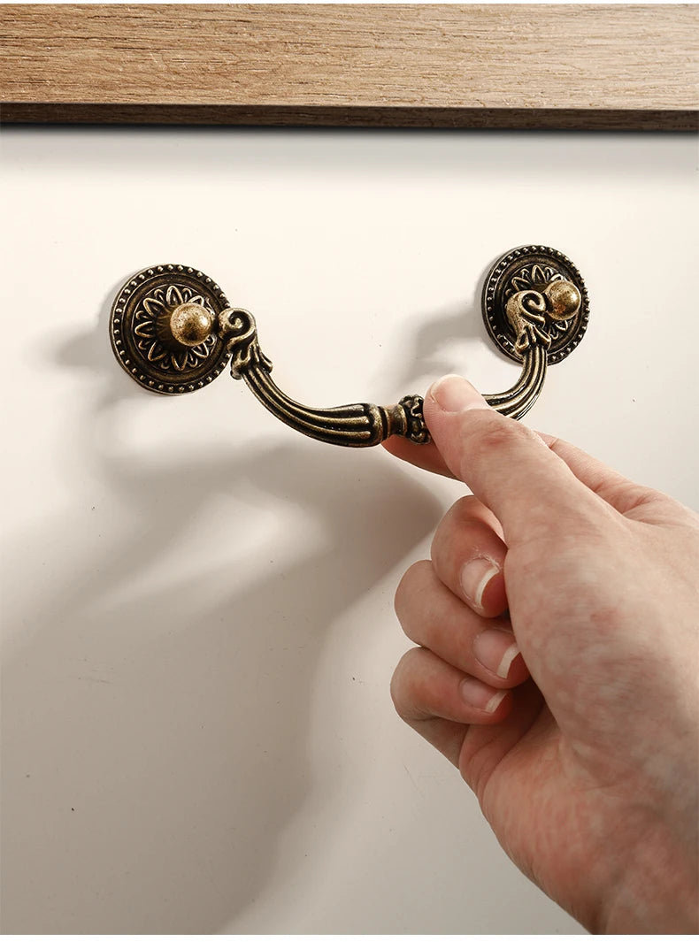 Red/Green Bronze AntiqueEuropean classical  old-fashioned furniture kitchen cabinet handle shoe cabinet drawer zinc alloy handle