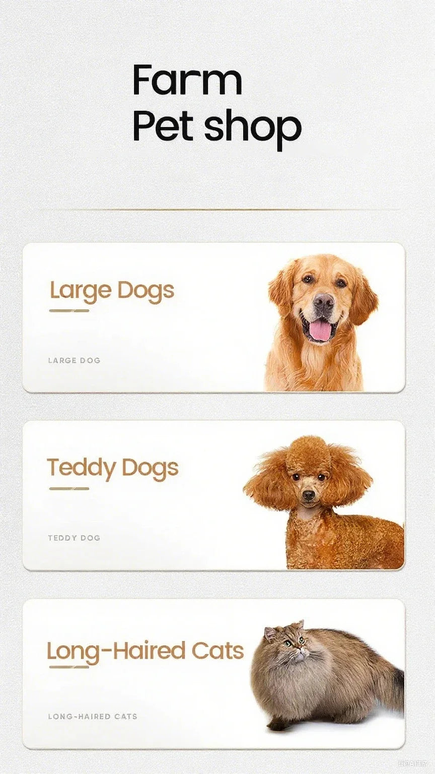 Professional Pet Grooming Cordless Clipper Low Noise Electric Hair Trimmer for Dogs and Cats