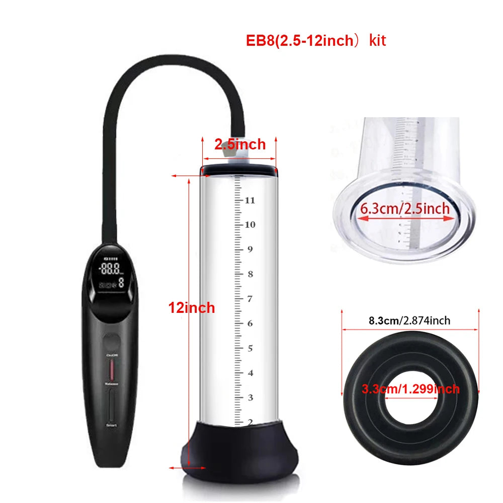 Automatic Penis Pump Penis Enlarger Vacuum Pump Sex Toys for Men Penile Bigger Trainer Adult Male Masturbator Penis Enlargement