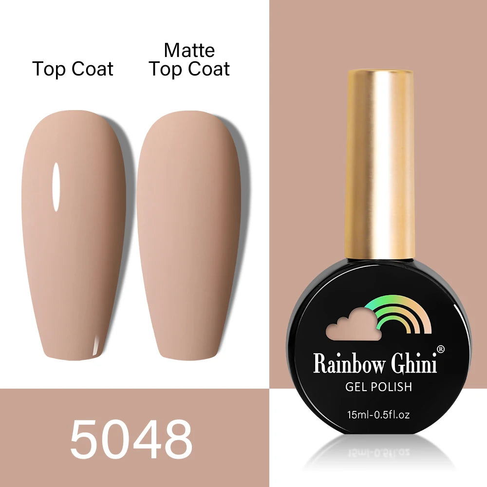 RG HEMA TPO FREE Neon Glitter Gel Nail Polish 15ml Nail Art Manicure Semi Permanent Gel Hybrid Varnishes Top Base Coat UV Nail