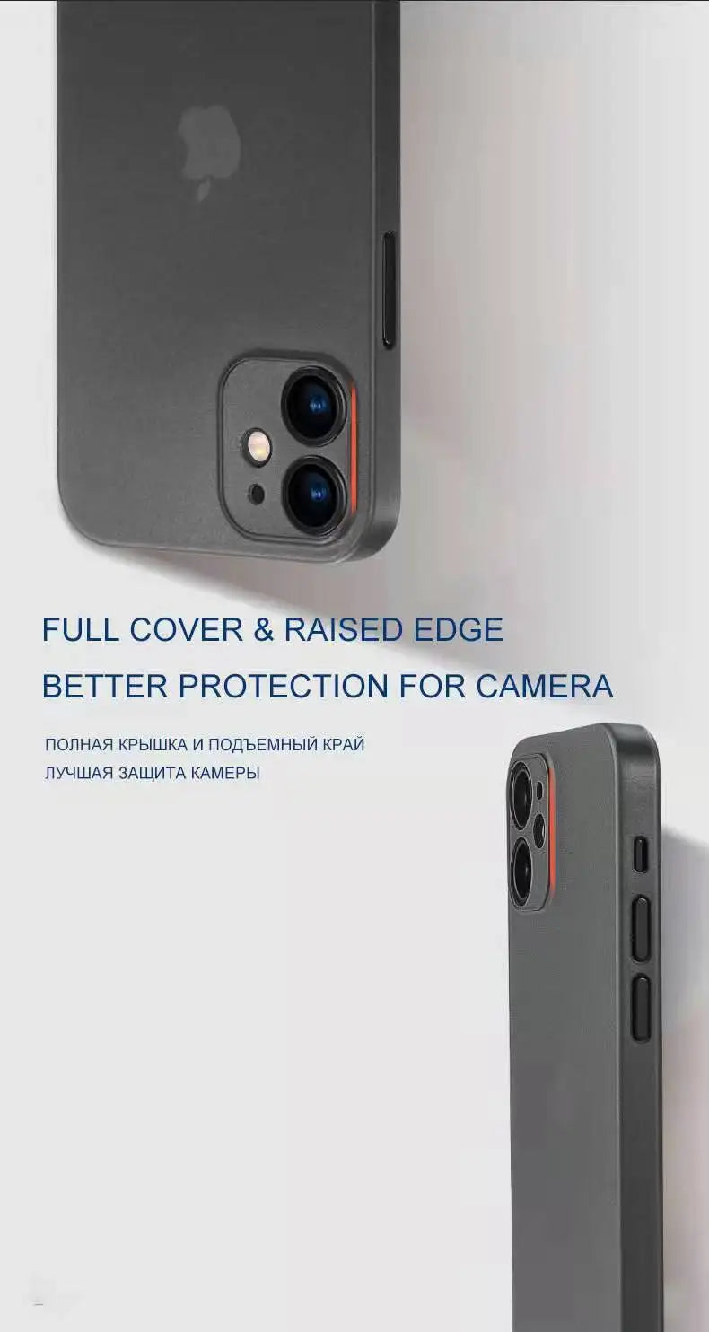 0.2MM Ultra Thin Case For iphone 13 14 15 Pro Max 12 Mini 11 X XR XS Max Cover For iphone SE 2020 2022 7 6 8 Plus Hard PC Case