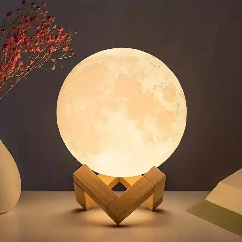LED 8 cm Moon lamp night light Galaxy Night Light Art Painting Graffiti Birthday Gift Bedroom Living Room Decoration