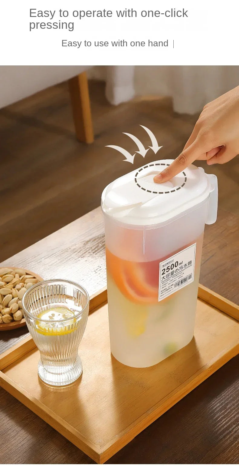 Large Capacity Cold Water Pitcher Cold Kettle Iced Beverage Dispenser Refrigerator  Cold Juice Lemonade Drinks Storage Tank