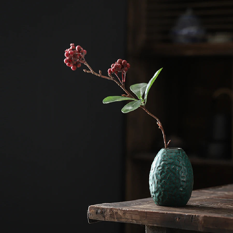 Vintage Vase Hydroponic Green Plant Simulation Flower Desktop Utensils Living Room Office Decoration Ornaments