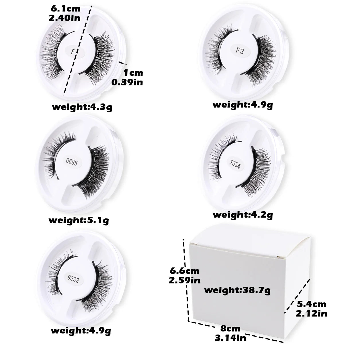YSDO Upgrade Magnetic False Eyelashes 5 pair Set Eyelash Extension 3D Natural Lashes 3-Step Press On Fake Lash Handmade EyeLash