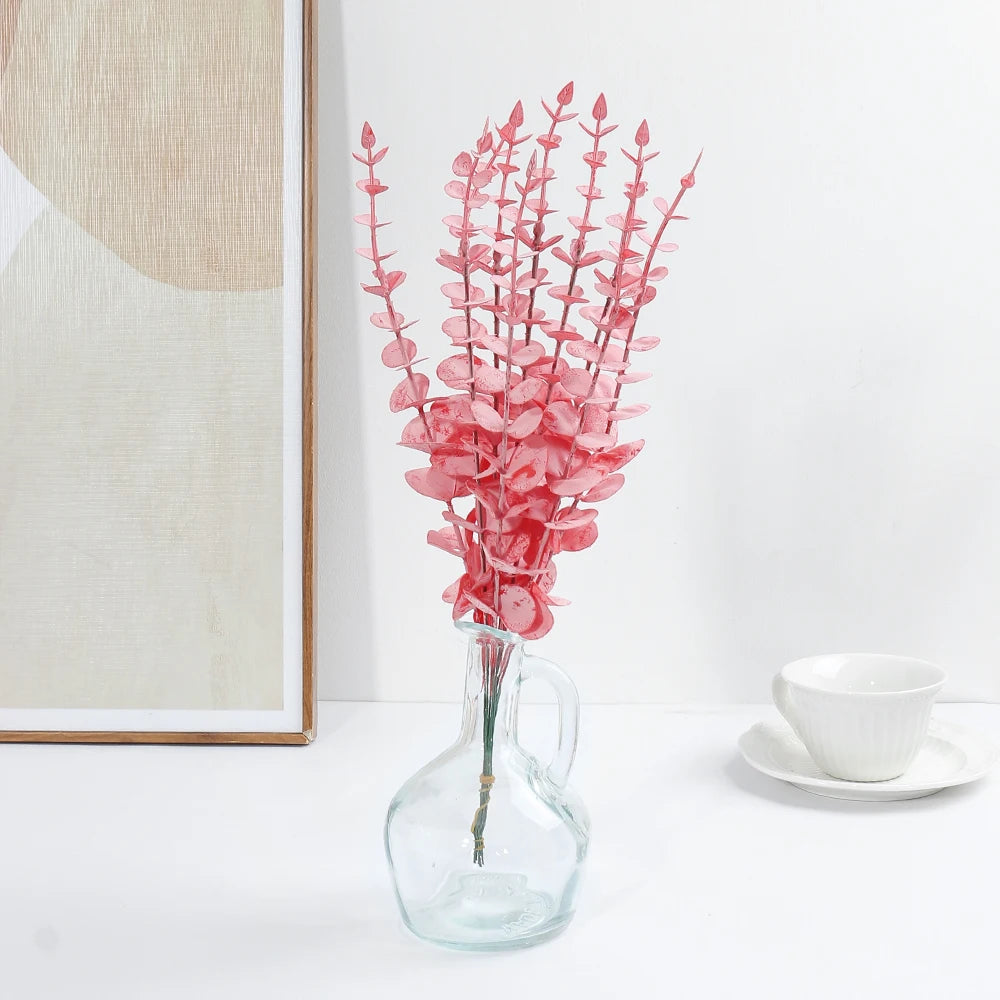 5/10pcs Eucalyptus Stems Artificial Eucalyptus Leaves for Home Room Flowers Bouquet Wedding Decoration Christmas Decortion