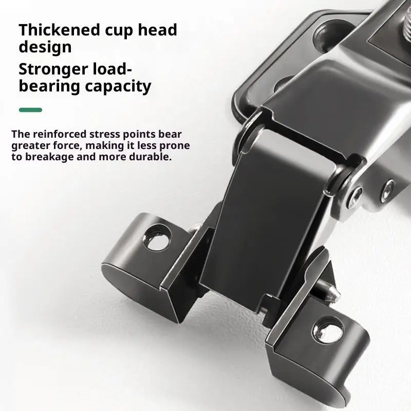 Universal Heavy-Duty Aluminum Frame Glass Door Hinge for Bathroom Kitchen Display & Storage Cabinets - Hidden Installation
