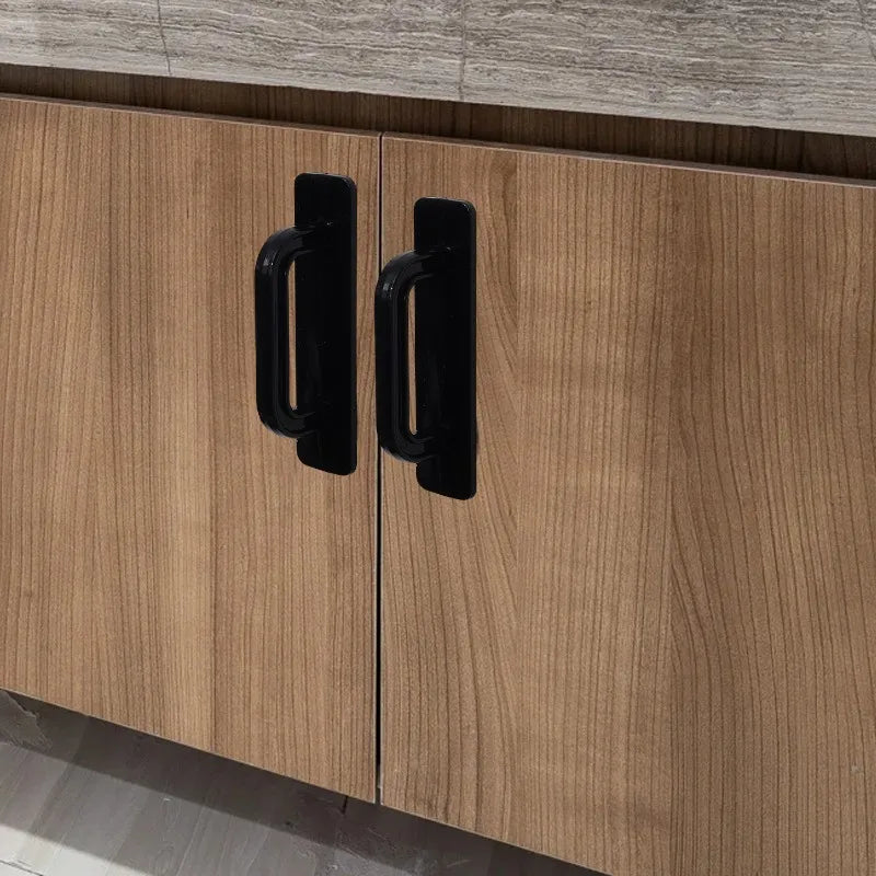 1/10pcs Self Adhesive Cabinet Handles Plastic Punch-Free Wardrobe Door Handle Organizer Kitchen Bathroom Furniture Door Pulls