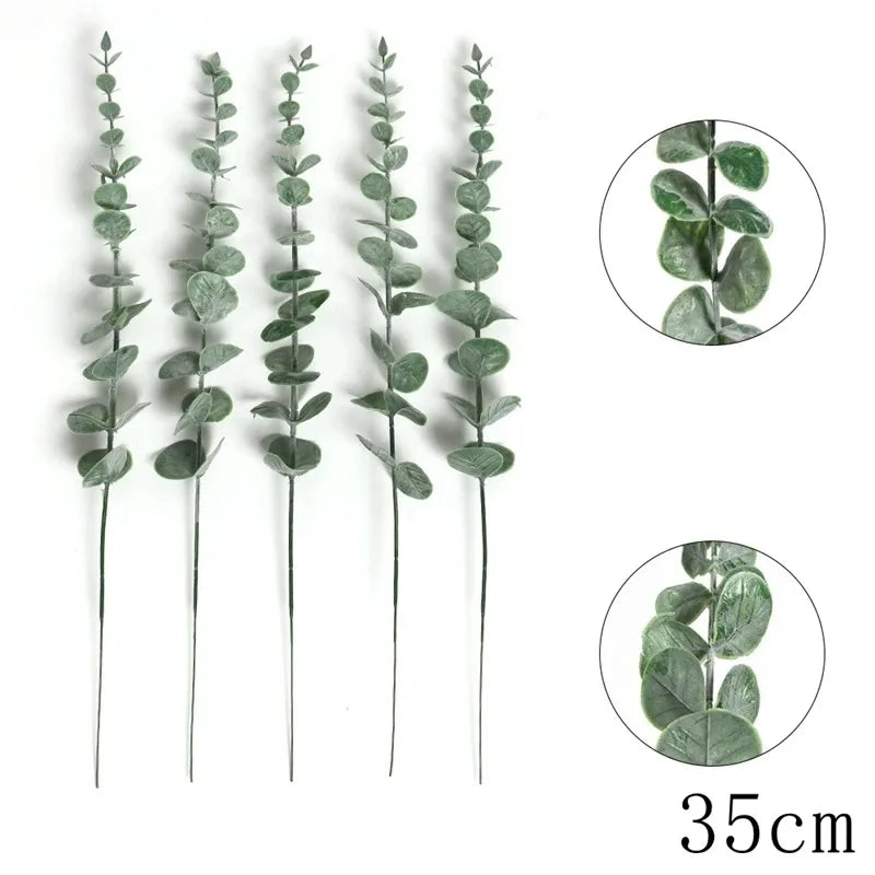 5/10pcs Eucalyptus Stems Artificial Eucalyptus Leaves for Home Room Flowers Bouquet Wedding Decoration Christmas Decortion