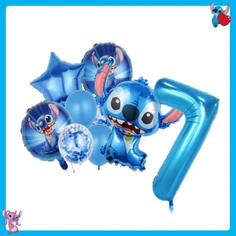 Disney Stitch Birthday Party Decoration Tableware Balloon Cup Plate Banner Backdrop Lilo And Stitch Theme Party Supplies Favors