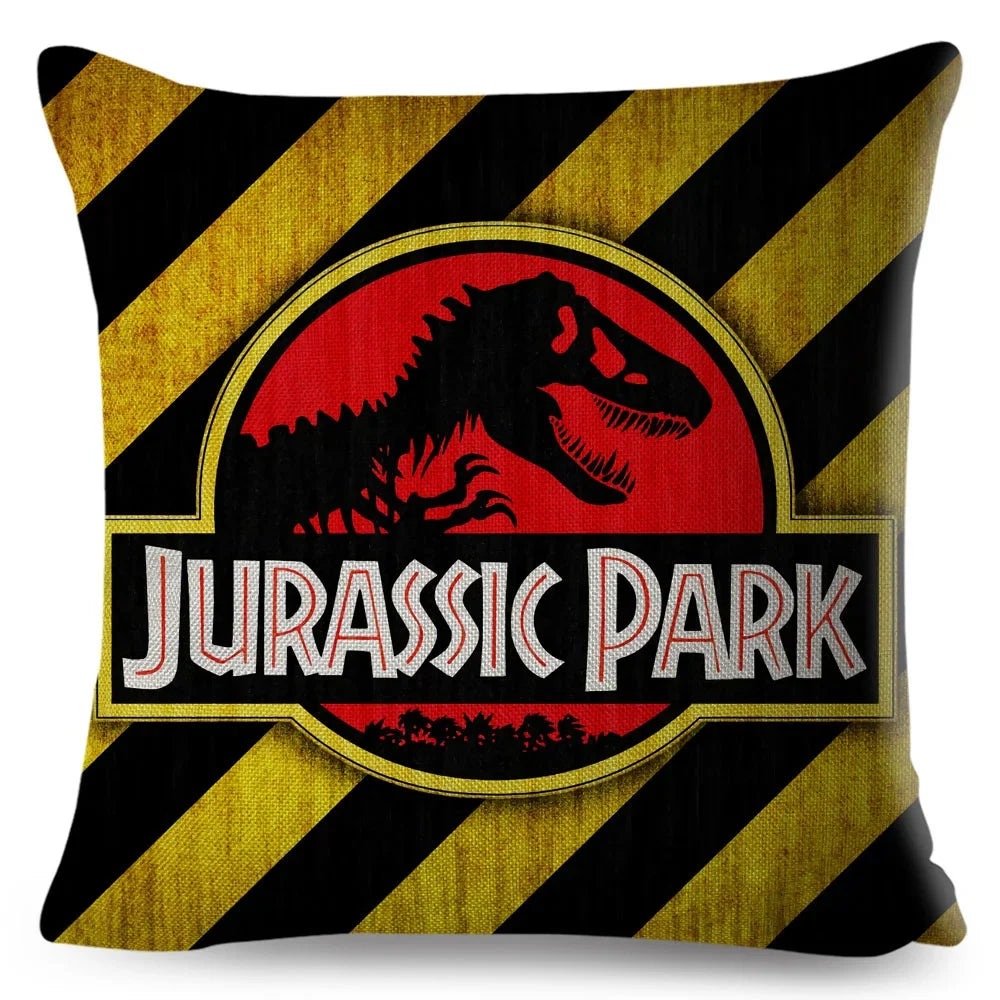50 style Jurassic Park Logo Cushion Cover for Sofa Home Children Room Decor Dinosaur Print Pillowcase Polyester Pillow Case