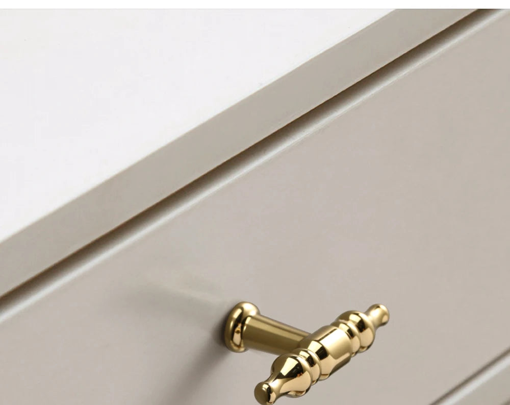 French luxury wardrobe cabinet door handle drawer cabinet Italian single hole creative design Golden European style handle