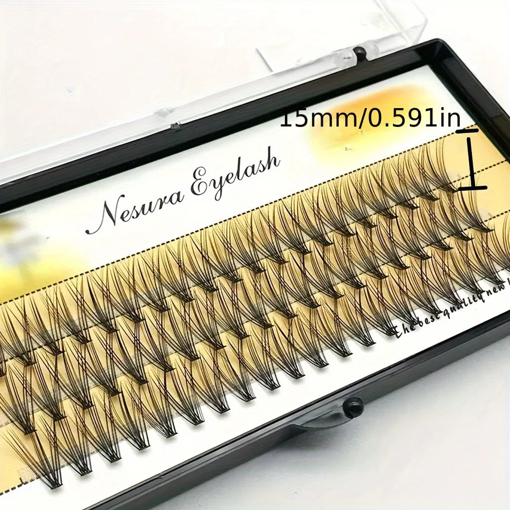 1 BOX (60 Clusters), 10D 0.07C 8/9/10/11/12/13/14MM, Eyelash Extension Clusters, Single Cluster False Eyelashes Makeup Produ