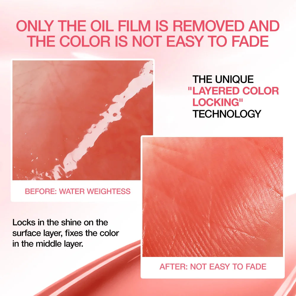 O.TWO.O Liquid Lip Gloss Lipstick Glossy Finish High-Shine Long Lasting Moisturize Non-Stick Glassy Lips Glossy Lip Stain Makeup