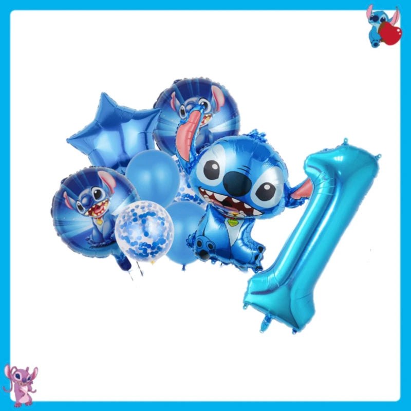 Disney Stitch Birthday Party Decoration Tableware Balloon Cup Plate Banner Backdrop Lilo And Stitch Theme Party Supplies Favors