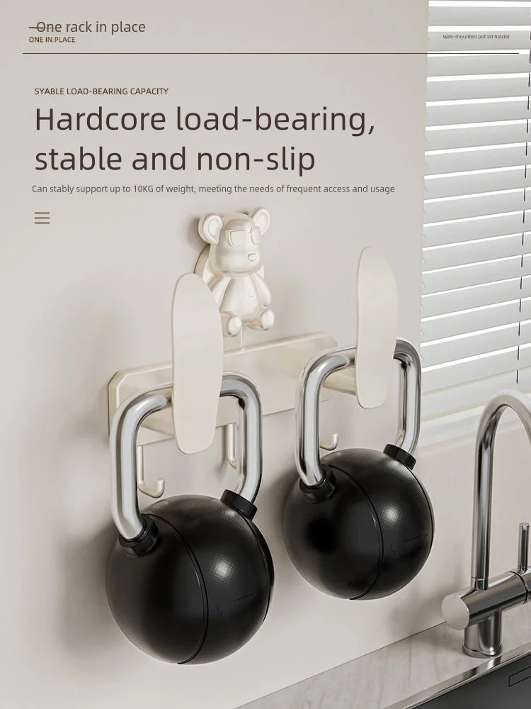 No-drilling kitchen storage rack, pot lid rack, wall-mounted cutting board, display rack, storage rack, household multifunctiona