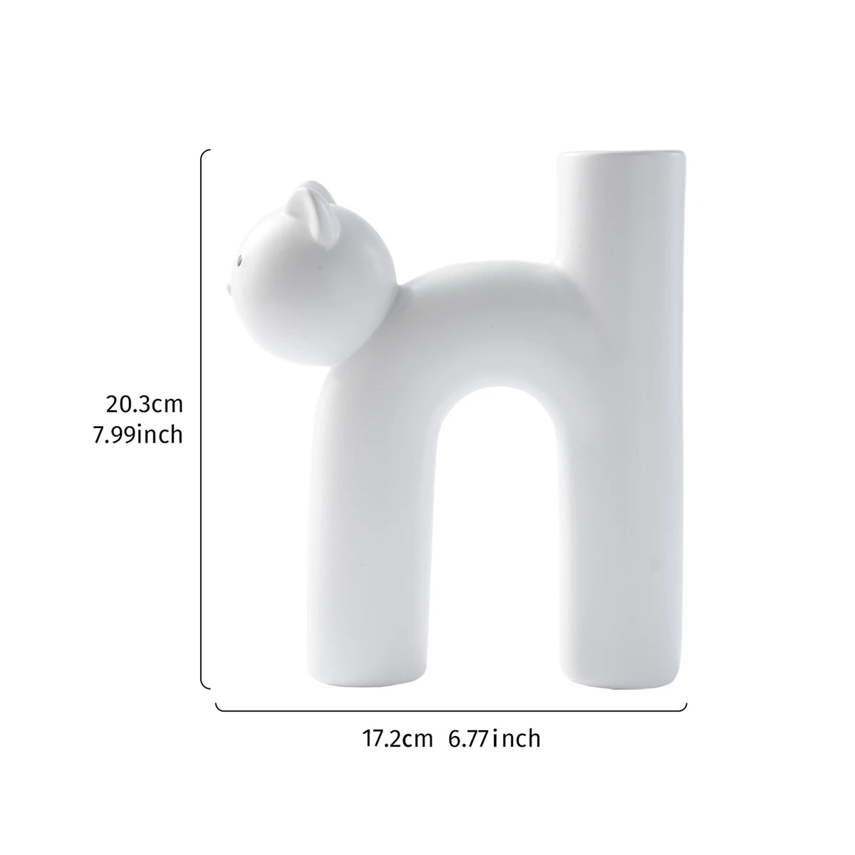 1PC, a Nordic minimalist design cat-themed decorative vase, is suitable for living room, study, wedding and party decoration