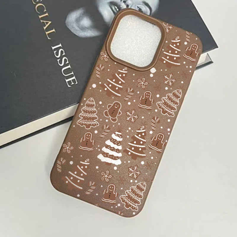 Christmas Tree Graphic Lichee Pattern Phone Case For iPhone 17 16 15 14 13 12 11 Pro Max Air X XR XS 16E Shockproof Bumper Cover
