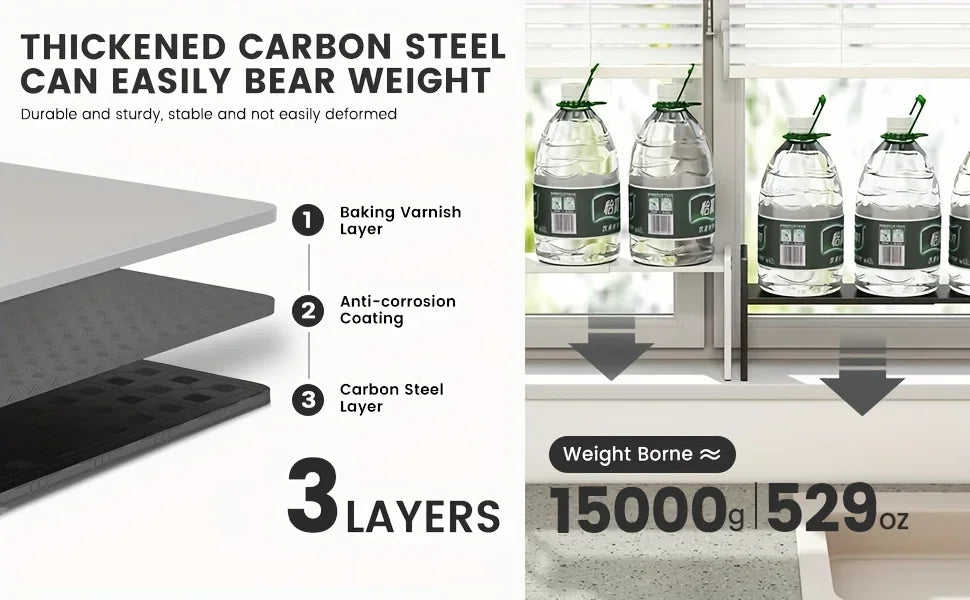 ZEXEF Retractable Accessories for Kitchen Cabinet Organizer Furniture With Shelf Space Bathroom Storage Rack Home Pantry Spice