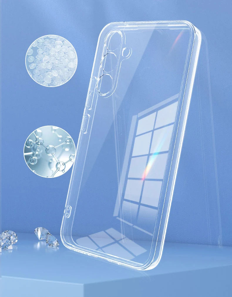 Clear Phone Case For Samsung Galaxy A53 A13 A73 A54 A34 A14 A55 A35 A15 A05S A56 A36 A16 A26 5G Transparent Silicone Soft Cover