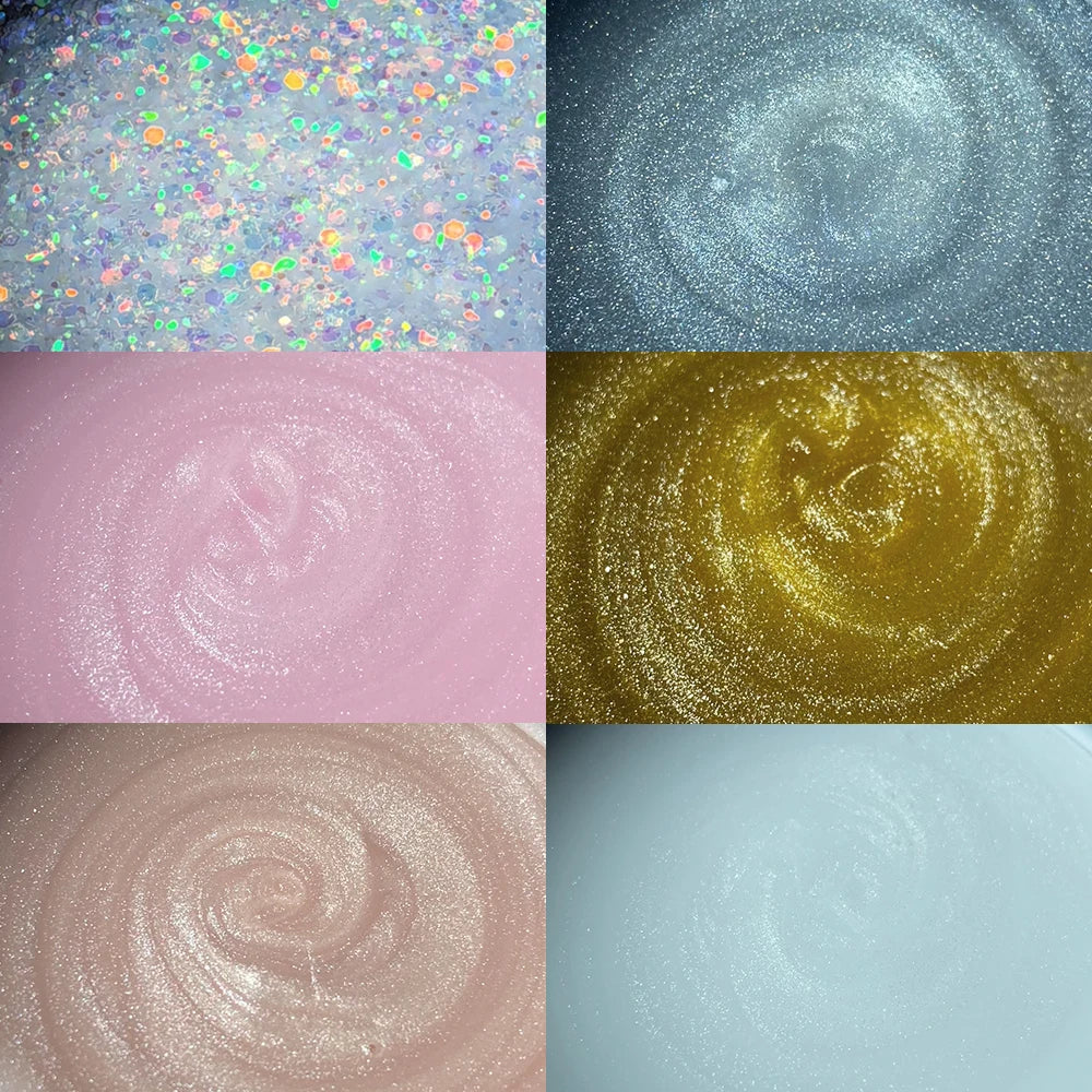 Jillnails Dusty Pink Nude Gel Nail Builder 50G Burgundy Shimmer Builder UV Gel for Nails Extension