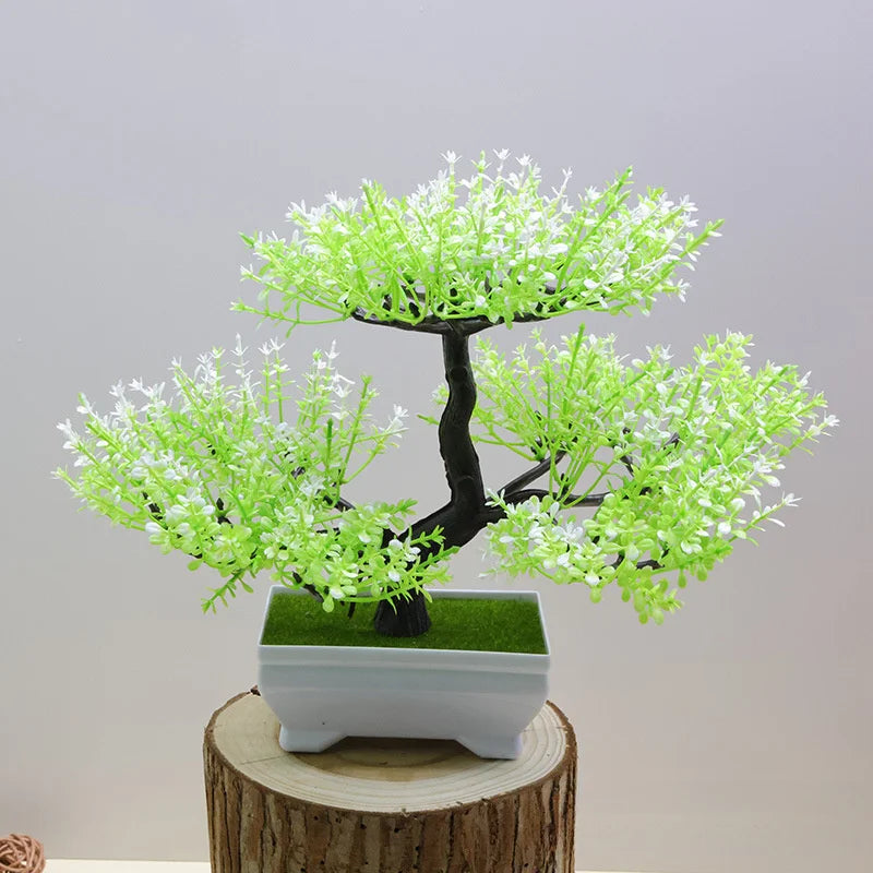 1pc Artificial Plants Bonsai Small Tree Simulation Pot Plants Fake Flowers Table Potted Ornaments Hotel Garden Home Decor Planta