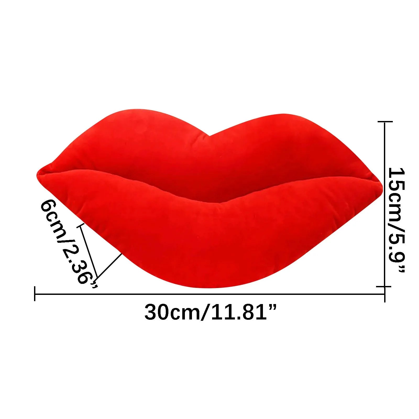 Lips Plush Toys Sexy Red Lips Big Lips Valentine'S Day Gift Creative Fun Valentine'S Day Cushion Sexy Red Lips