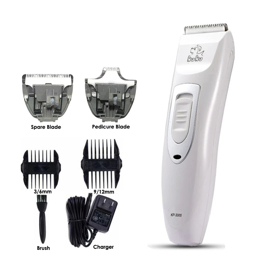 KUKU KP3000 Professional Grooming Kit Pet Cat Dog Hair Trimmer Rechargeable Electrical Pets Clippers Shaver Set Haircut Machine