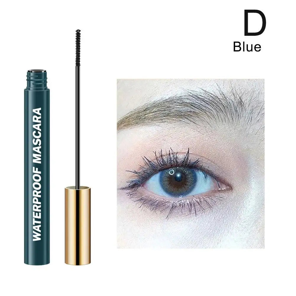 Black Waterproof Mascara - Lengthening Curling Sweatproof Smudge-Proof Eye Makeup Cosmetics Long-Lasting Volumizing for Women